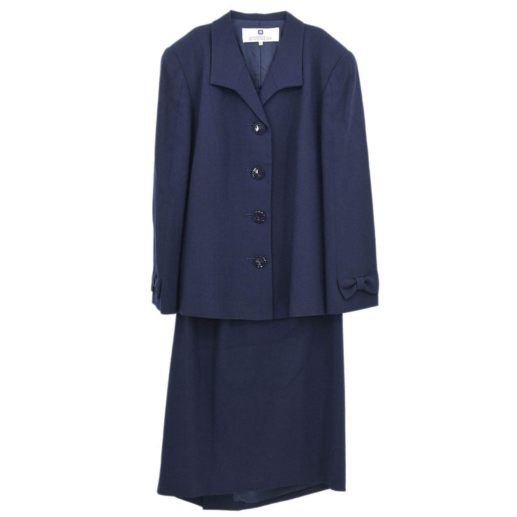 Givenchy Setup Suit Jacket Skirt Navy 423377-15 #44 177339