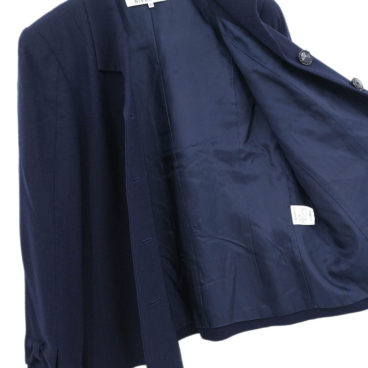 Givenchy Setup Suit Jacket Skirt Navy 423377-15 #44 177339