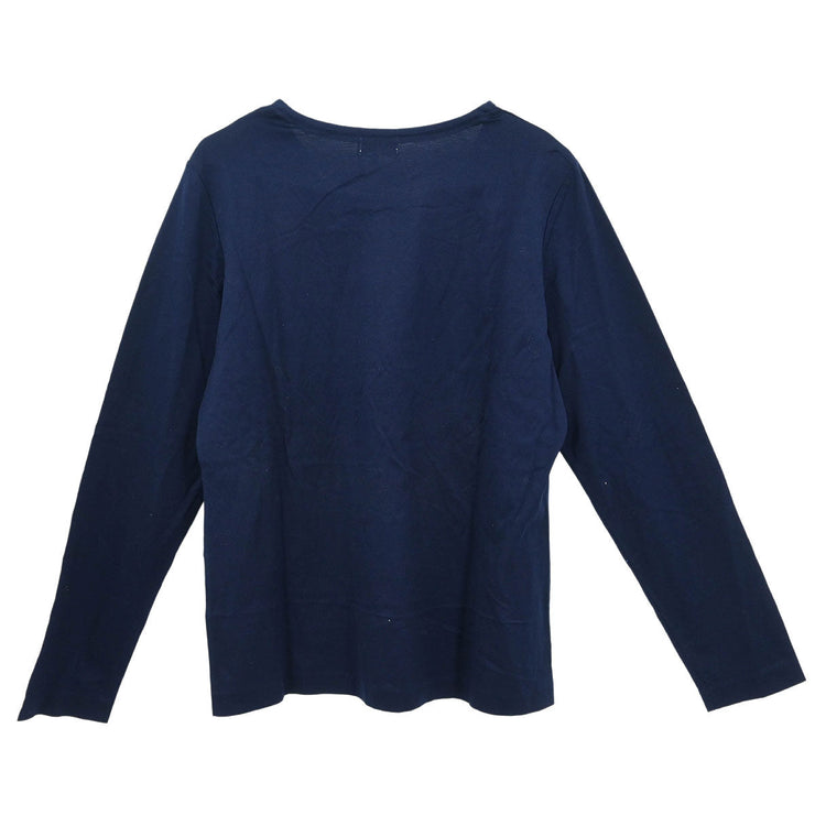 Yves Saint Laurent T-shirt Top Navy SF59-456 #L 177346