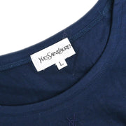 Yves Saint Laurent T-shirt Top Navy SF59-456 #L 177346