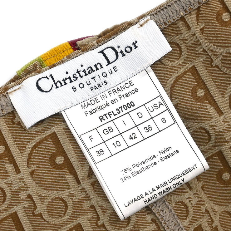 Christian Dior Skirt Trotter Brown RTFL37000 #38 177352