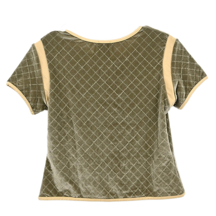 Chanel Zip Up Short Sleeve Jacket Gray 05C #42 177354