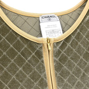 Chanel Zip Up Short Sleeve Jacket Gray 05C #42 177354