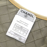 Chanel Zip Up Short Sleeve Jacket Gray 05C #42 177354