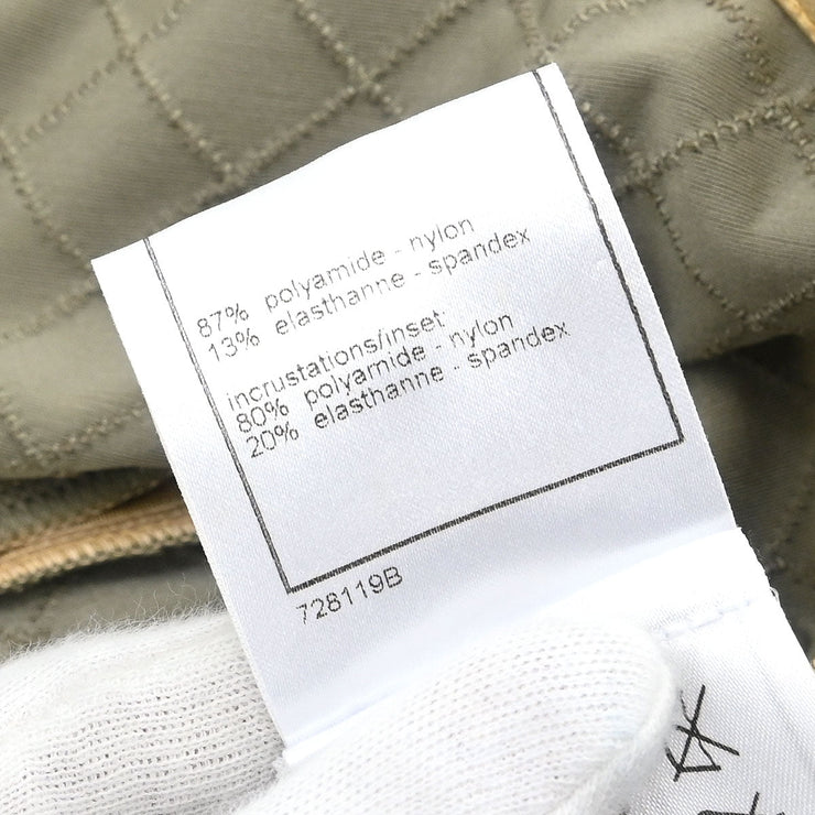Chanel Zip Up Short Sleeve Jacket Gray 05C #42 177354