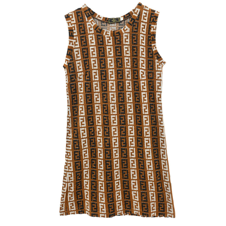 Fendi Sleeveless Dress Brown D-OS-9300DW NO.272093VG #44 177357