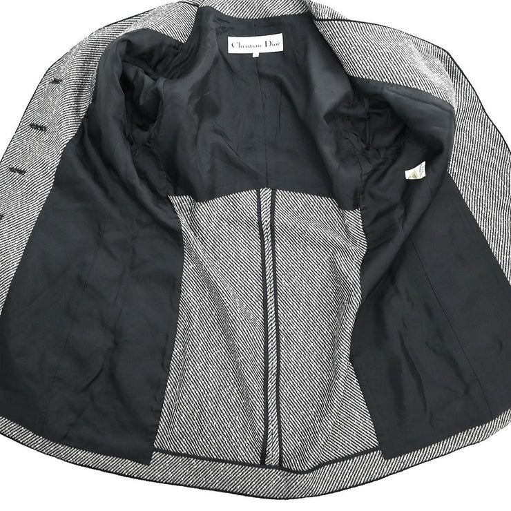 Christian Dior Setup Suit Jacket Skirt Black MDK6M0700 #36?38 177361