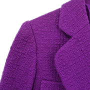 Chanel Jacket Coat Purple 97A #36 177364
