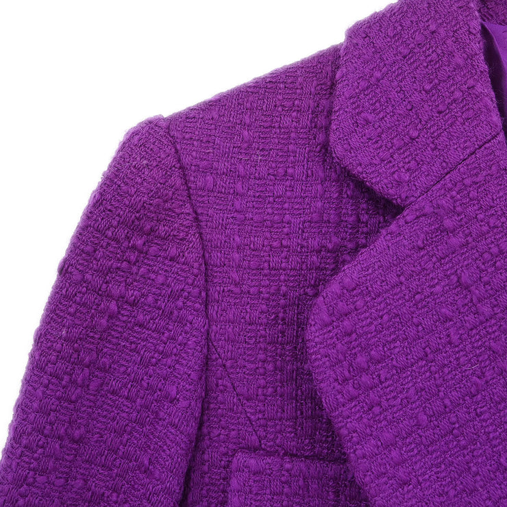 Chanel Jacket Coat Purple 97A #36 177364