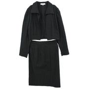 Yves Saint Laurent Setup Suit Jacket Skirt Black NA135-327 NE010-327 #36 177372