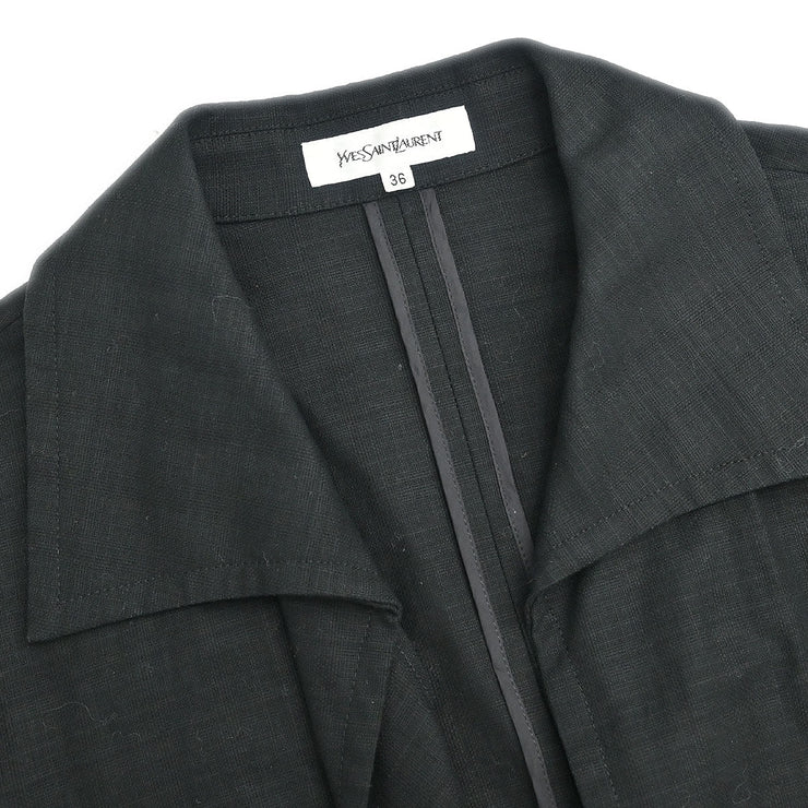 Yves Saint Laurent Setup Suit Jacket Skirt Black NA135-327 NE010-327 #36 177372