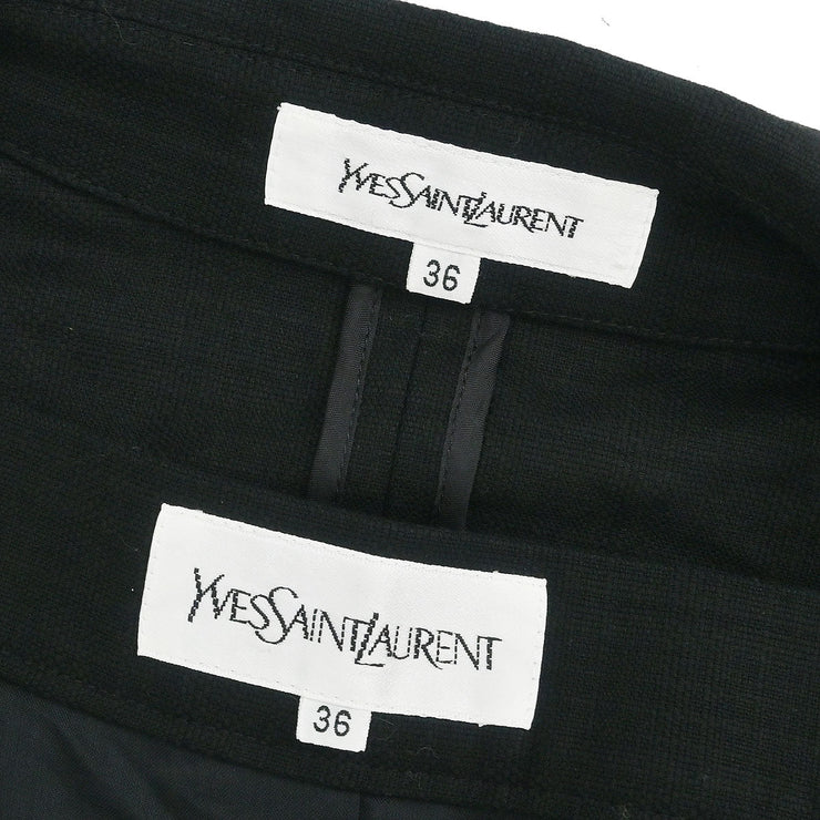 Yves Saint Laurent Setup Suit Jacket Skirt Black NA135-327 NE010-327 #36 177372