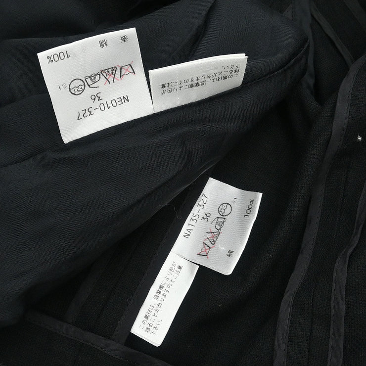 Yves Saint Laurent Setup Suit Jacket Skirt Black NA135-327 NE010-327 #36 177372