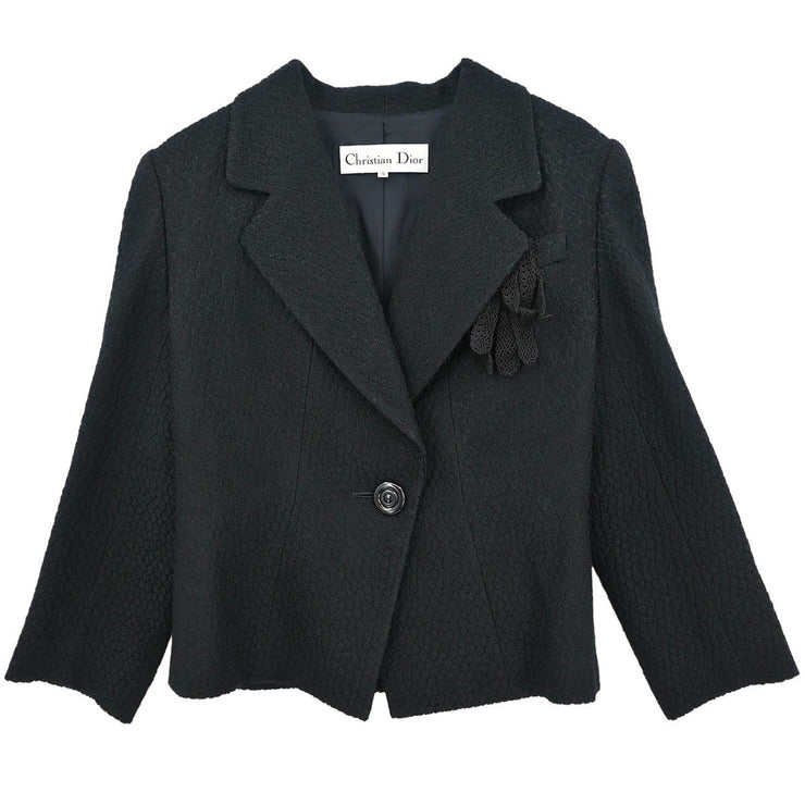 Christian Dior Single Breasted Jacket Black FW2EF9200 #36-38 177374