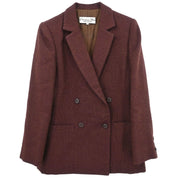 Christian Dior Double Breasted Jacket Brown C-TK-286 #S 177376