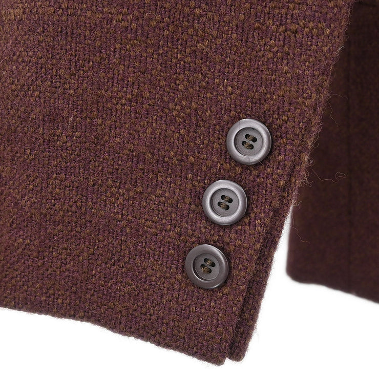 Christian Dior Double Breasted Jacket Brown C-TK-286 #S 177376