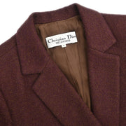 Christian Dior Double Breasted Jacket Brown C-TK-286 #S 177376