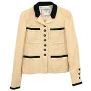 Chanel Single Breasted Jacket Off-white 96P #36 177380