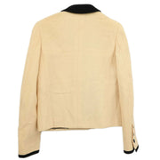 Chanel Single Breasted Jacket Off-white 96P #36 177380