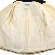 Chanel Single Breasted Jacket Off-white 96P #36 177380