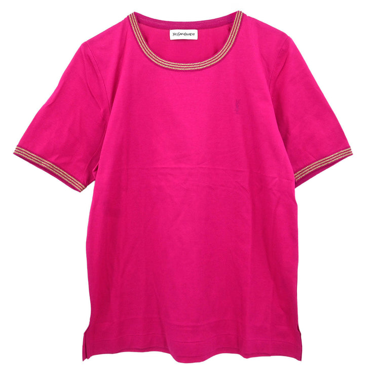 Yves Saint Laurent T-shirt Top Pink WNG8-103 #M 177382