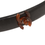 Chanel Turnlock Headband Hair Accessories Black 177385