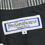 Yves Saint Laurent Collarless Jacket Black HZ107-892 #S 177386