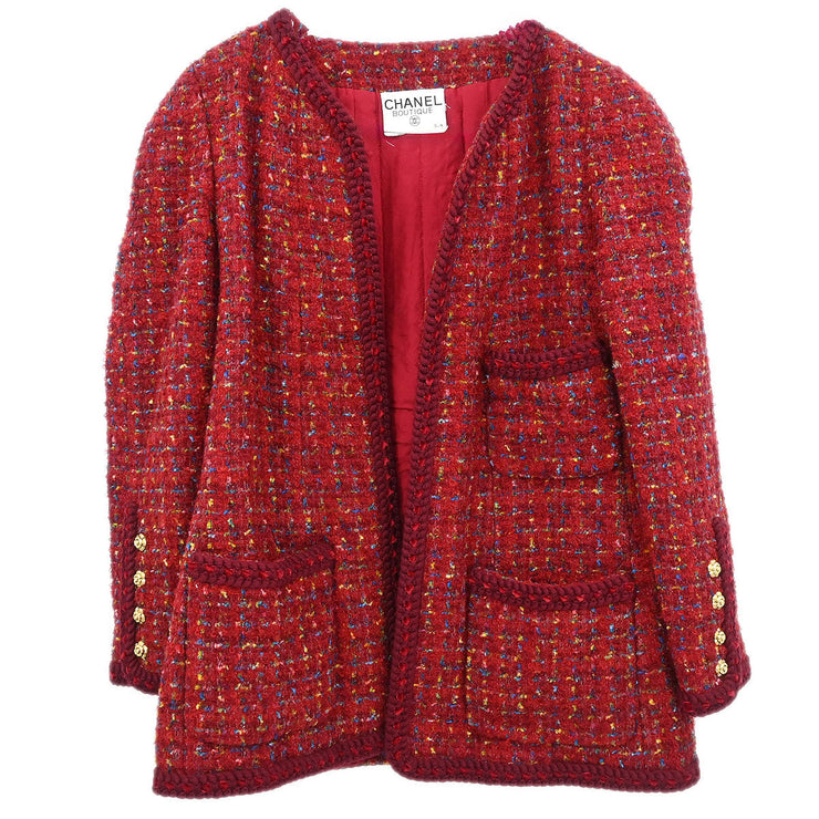 Chanel Jacket Coat Red 177387