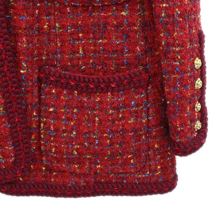 Chanel Jacket Coat Red 177387