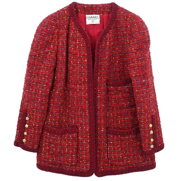 Chanel Jacket Coat Red 177387