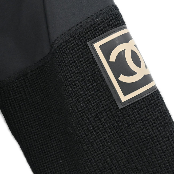 Chanel Sport Line Zip Up Jacket Black 02A #38 177389
