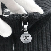 Chanel Sport Line Zip Up Jacket Black 02A #38 177389