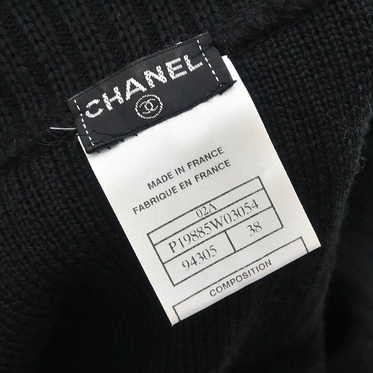 Chanel Sport Line Zip Up Jacket Black 02A #38 177389
