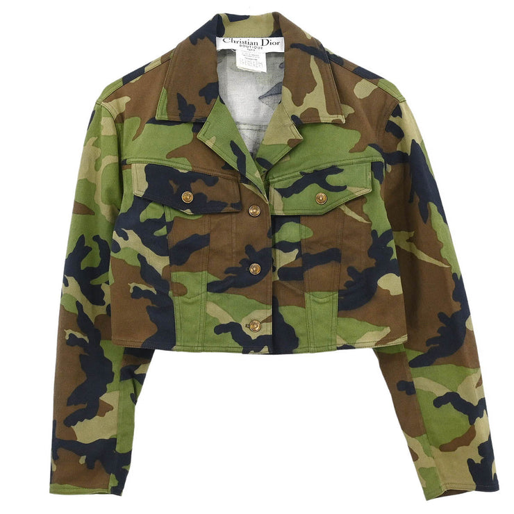 Christian Dior Single Breasted Jacket Camouflage Khaki 1P12021160 #38 177394