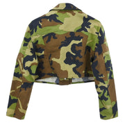 Christian Dior Single Breasted Jacket Camouflage Khaki 1P12021160 #38 177394