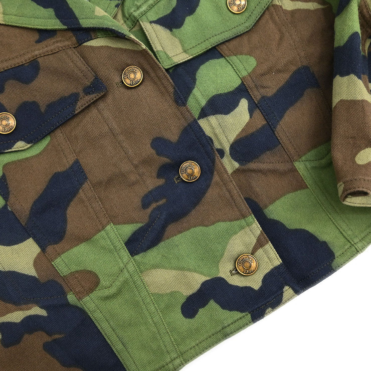 Christian Dior Single Breasted Jacket Camouflage Khaki 1P12021160 #38 177394