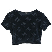 Chanel Short Sleeve Top Cropped Black #40 177396