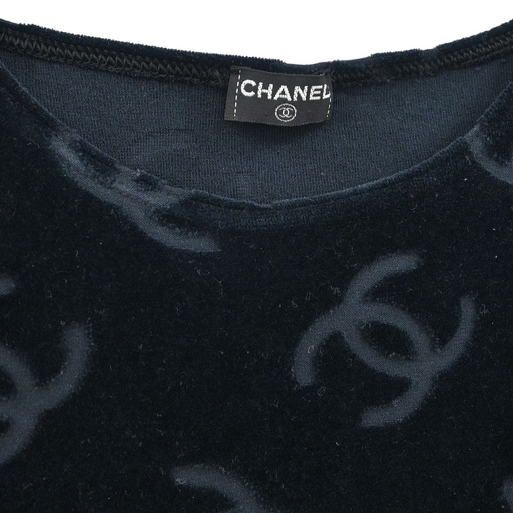 Chanel Short Sleeve Top Cropped Black #40 177396