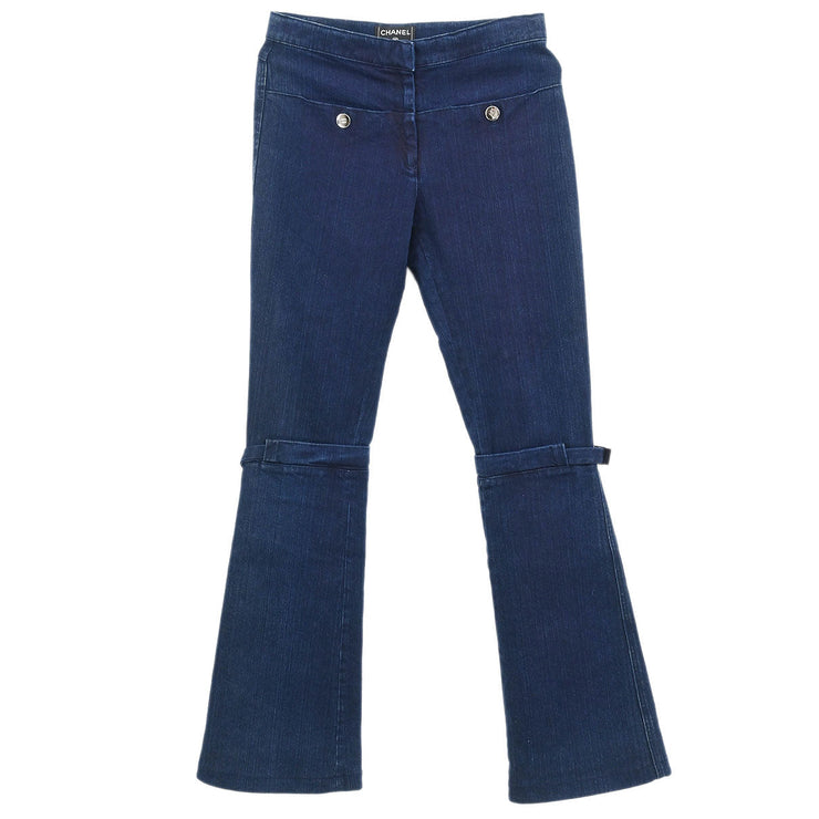 Chanel Long Denim Pants Indigo 06A #34 177398