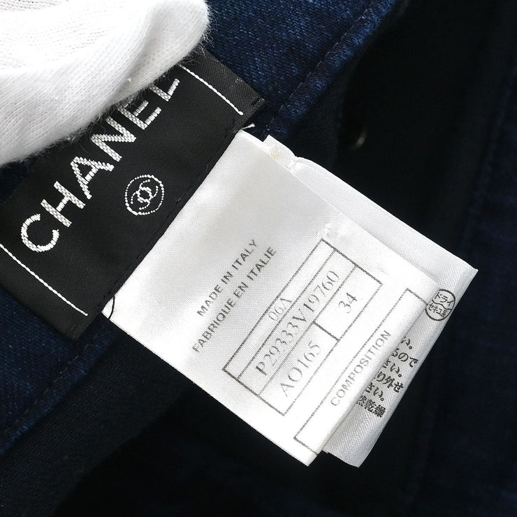 Chanel Long Denim Pants Indigo 06A #34 177398