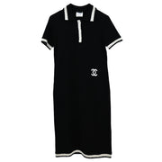 Chanel Short Sleeve Dress Black 04A #38 177399