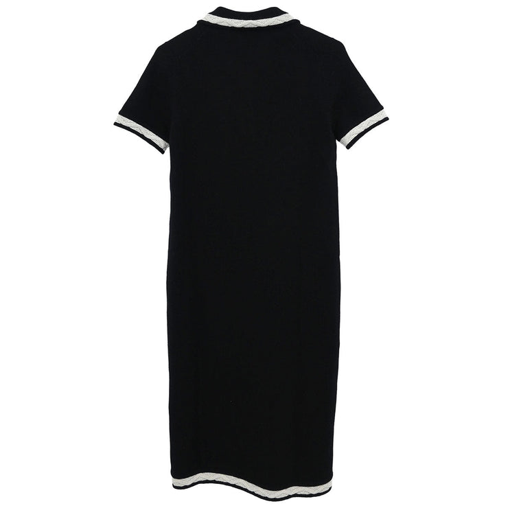 Chanel Short Sleeve Dress Black 04A #38 177399