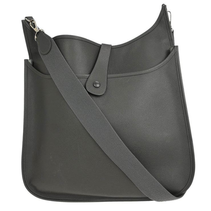 Hermes Graphite Epsom Evelyne 2 TGM Shoulder Bag RB Square:K  177419