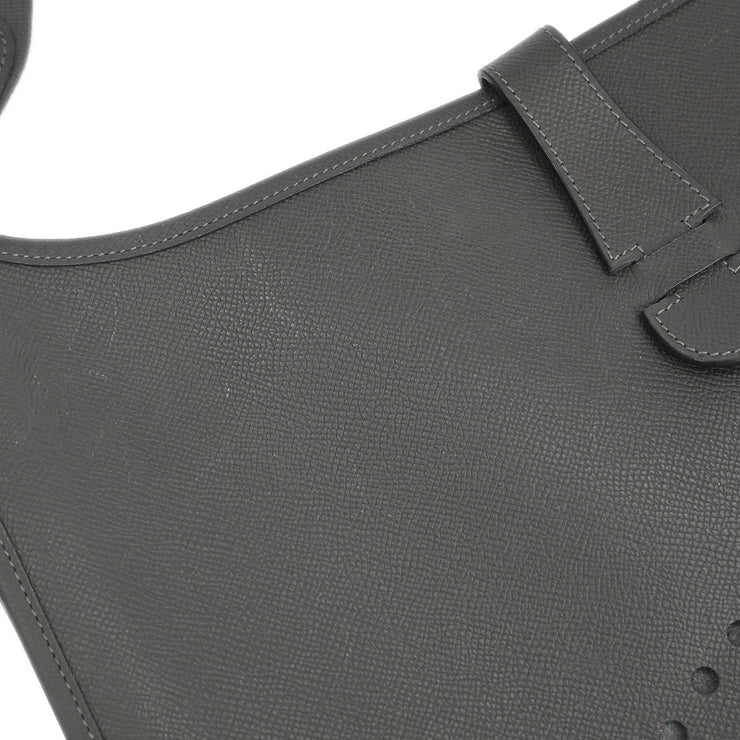Hermes Graphite Epsom Evelyne 2 TGM Shoulder Bag RB Square:K  177419
