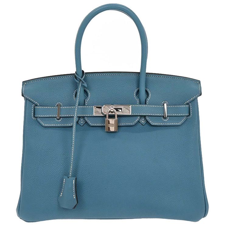 Hermes Blue Jean Togo Birkin 30 Handbag 203A  Square:K 177428