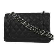 Chanel Black Calfskin Small Classic Double Flap Shoulder Bag 177433