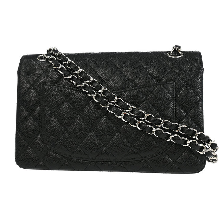 Chanel Black Calfskin Small Classic Double Flap Shoulder Bag 177433