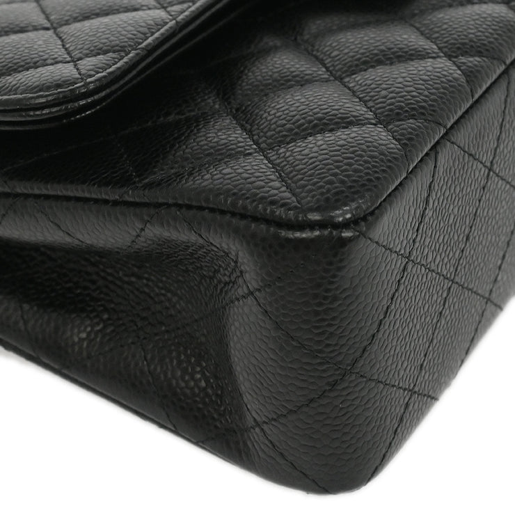 Chanel Black Calfskin Small Classic Double Flap Shoulder Bag 177433