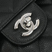 Chanel Black Calfskin Small Classic Double Flap Shoulder Bag 177433