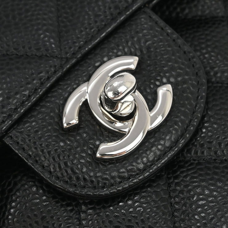 Chanel Black Calfskin Small Classic Double Flap Shoulder Bag 177433